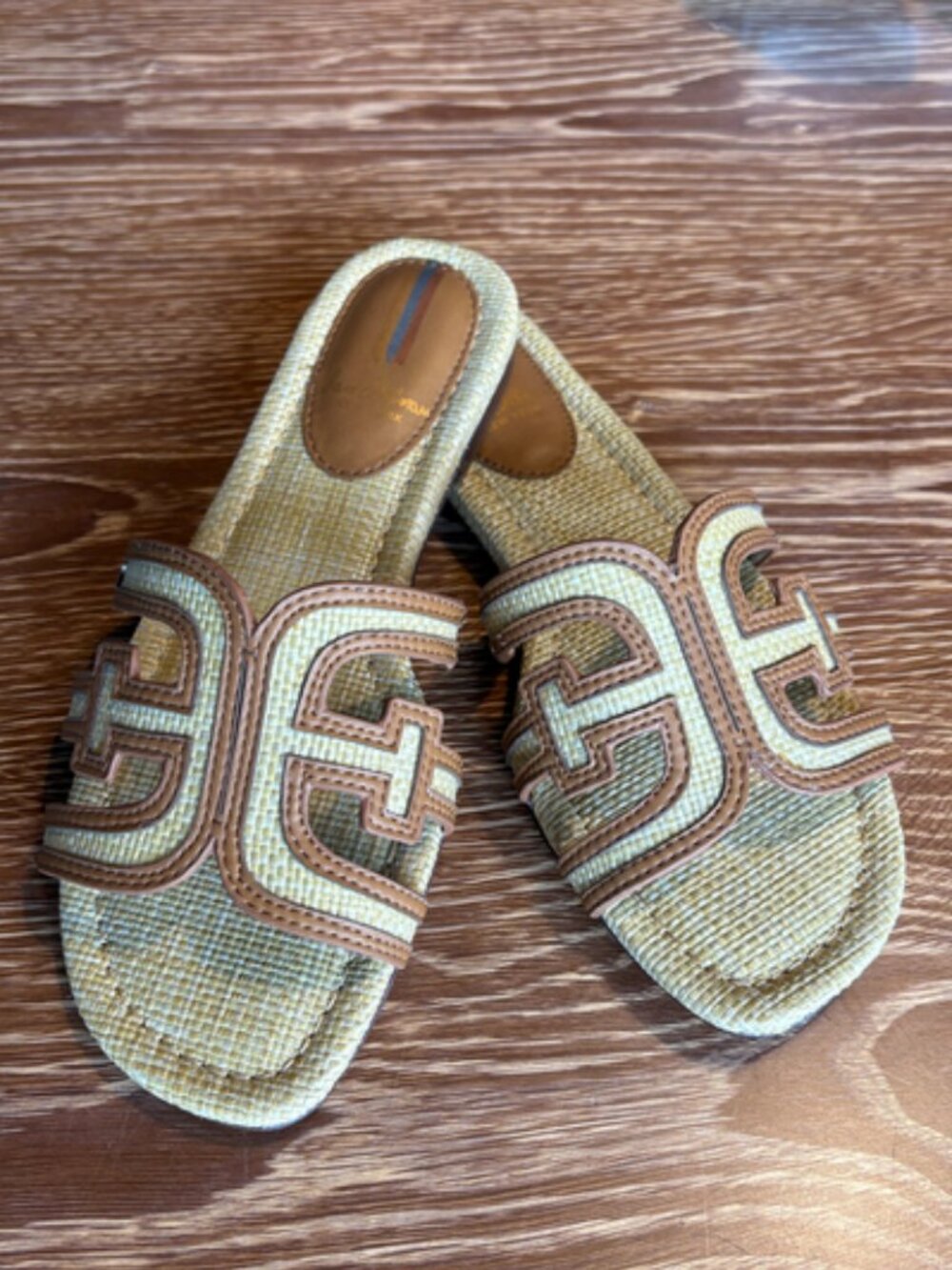 Sam Edelman Bay Multi Bleached Beechwood Sandals - Picture 4 of 7